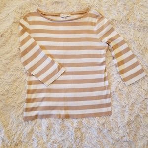 Tan and White Striped Jones NY Top